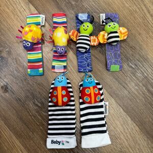 Lamaze Infant Arm/Feet Rattles, 3 Sets